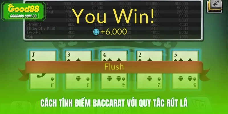 Cách đánh bài baccarat Good88 qua bảng tính điểm và quy tắc rút lá thứ ba