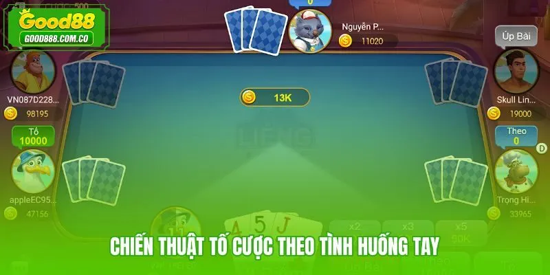 Chiến thuật đánh liêng Good88 phân loại tay bài và quyết định tố theo nhịp bàn