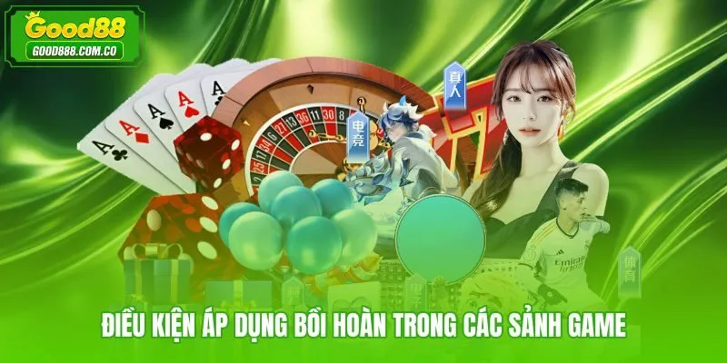 Điều kiện nhận hoàn trả cược thua 5% theo từng sảnh game cụ thể