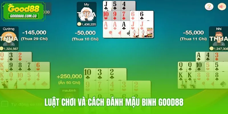 Cách đánh mậu binh Good88 với quy tắc chia 13 lá thành 3 tay hợp lệ