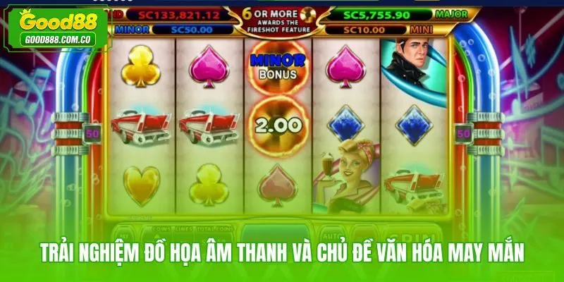 Đồ họa sắc đỏ ánh kim cùng âm thanh lễ hội trong Thần Tài Giáng Lâm Good88